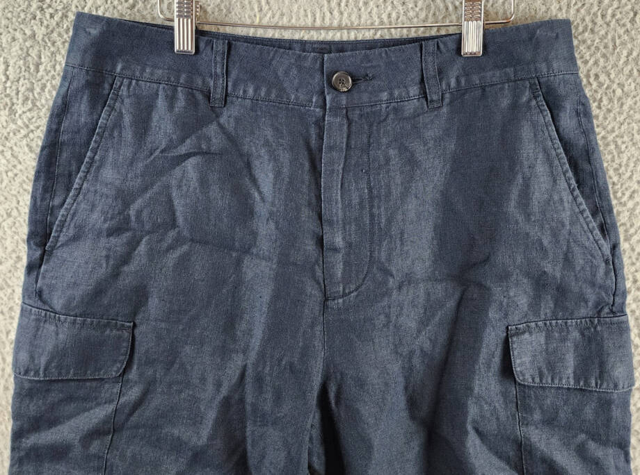 Vince Hemp James Cargo Short Men's 32 Blue Zip Fly With Button Closure