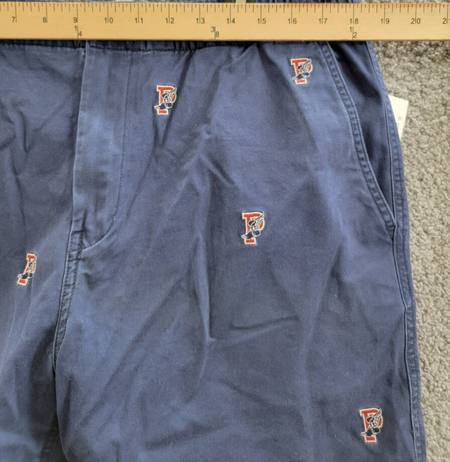 Polo Ralph Lauren 6-Inch Polo Prepster P-Wing Shorts Mens XL Navy Button Closure