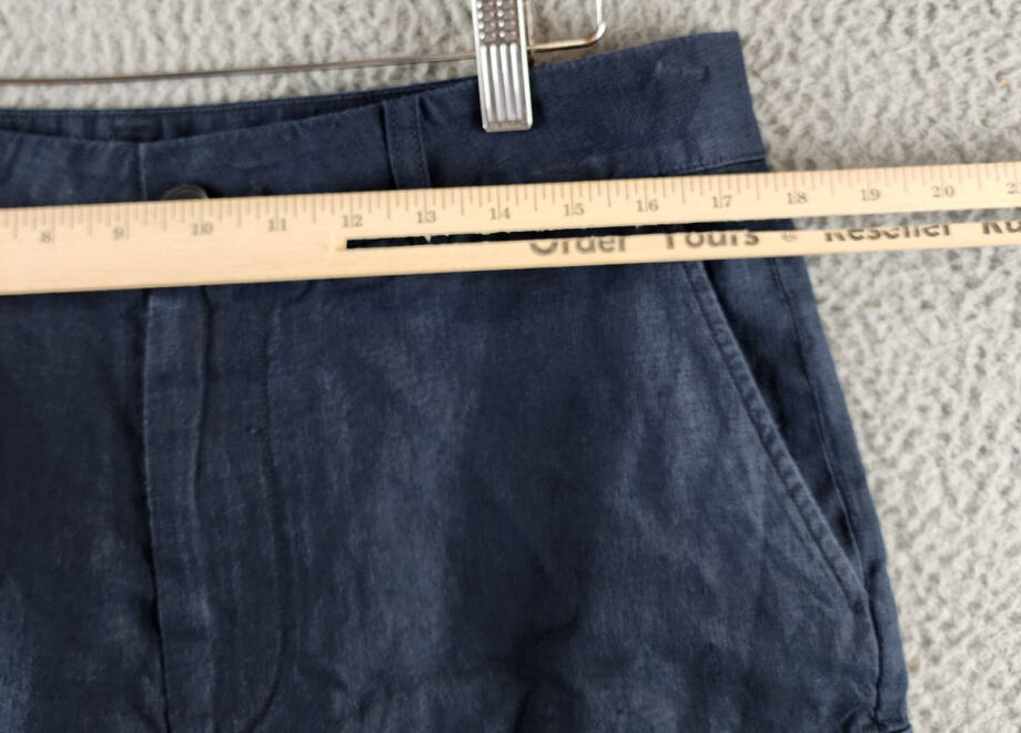Vince Hemp James Cargo Short Men's 32 Blue Zip Fly With Button Closure