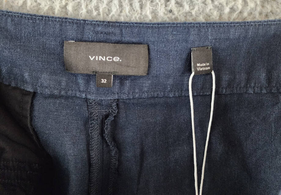 Vince Hemp James Cargo Short Men's 32 Blue Zip Fly With Button Closure