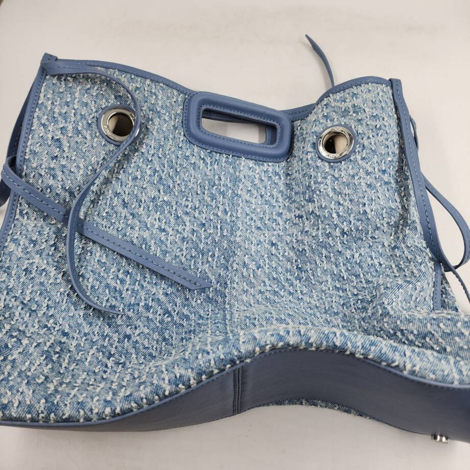 Maje Rhinestone-Embellished Denim Tote Bag Women's One Size Blue Magnetic Snap