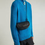 JW Anderson Bumper-12 Leather Shoulder Bag Women's One Size Black Zip Closure