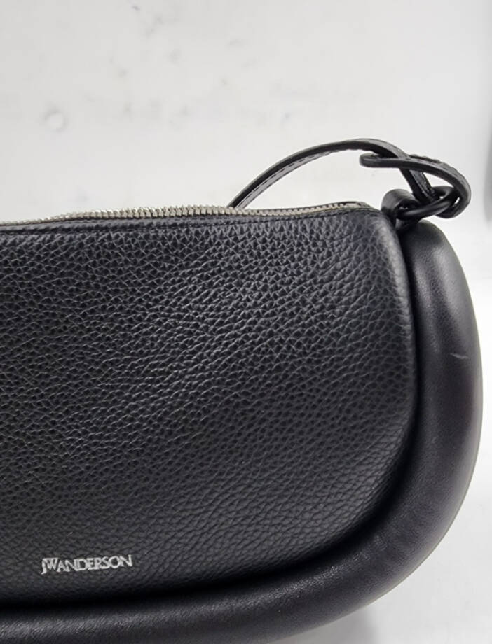 JW Anderson Bumper-12 Leather Shoulder Bag Women's One Size Black Zip Closure
