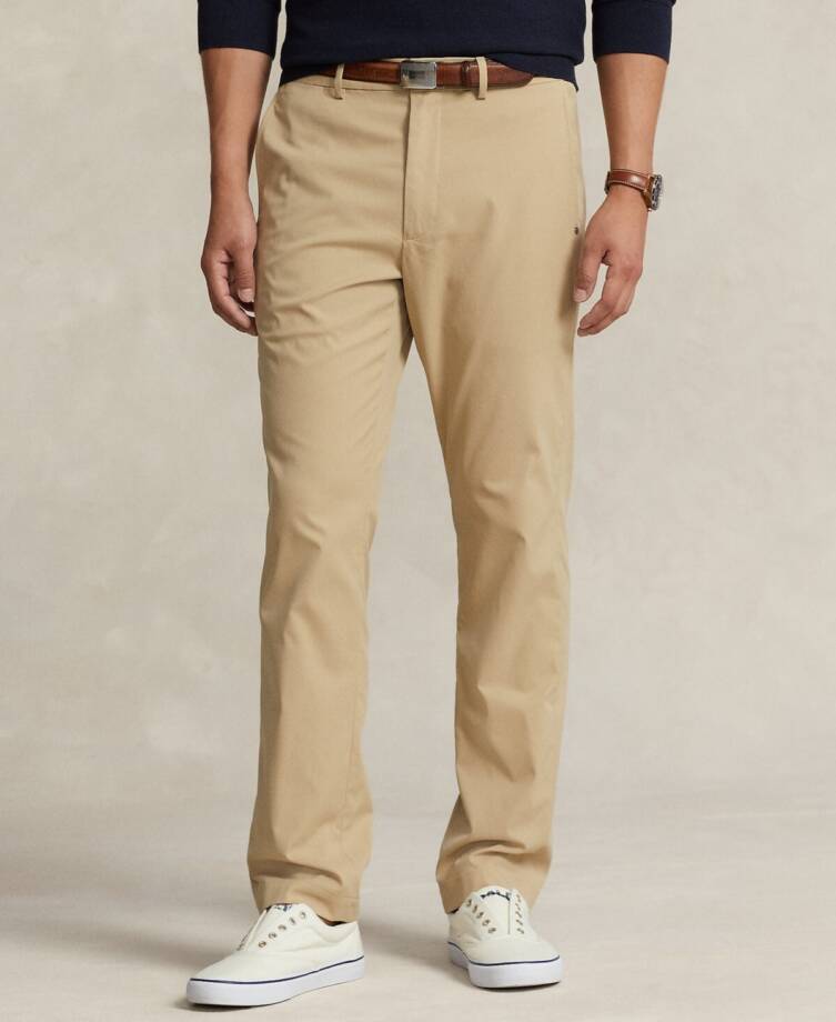 Polo Ralph Lauren Tailored Fit Performance Chino Pants Men's 33/30 Khaki Zip Fly