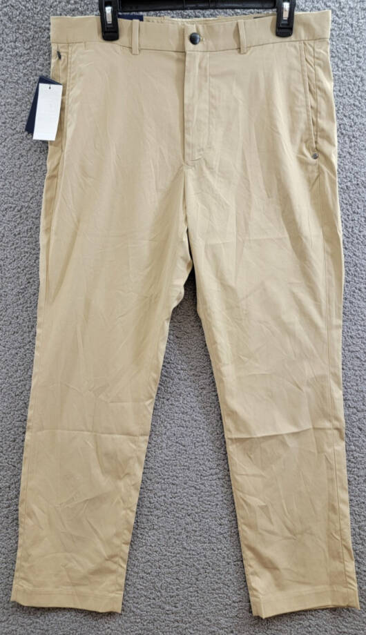 Polo Ralph Lauren Tailored Fit Performance Chino Pants Men's 33/30 Khaki Zip Fly