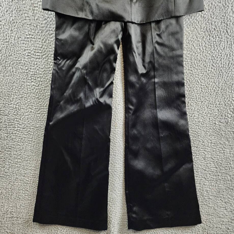 A.W.A.K.E. MODE Layered Skirt Pants Womens 36 Black Welt Pocket Back Zip Closure