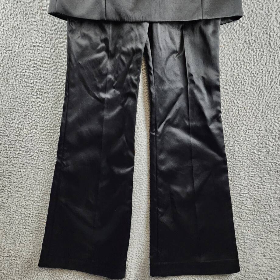 A.W.A.K.E. MODE Layered Skirt Pants Womens 36 Black Welt Pocket Back Zip Closure