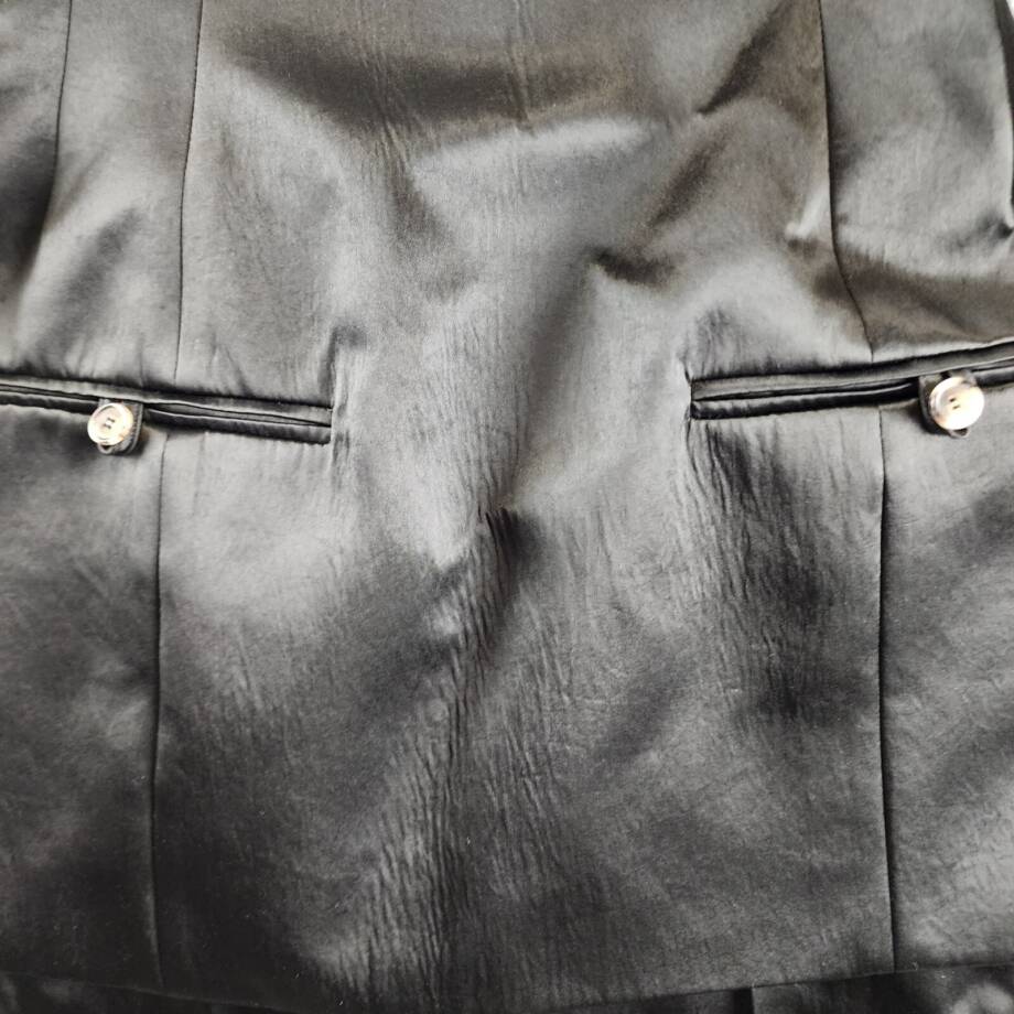 A.W.A.K.E. MODE Layered Skirt Pants Womens 36 Black Welt Pocket Back Zip Closure