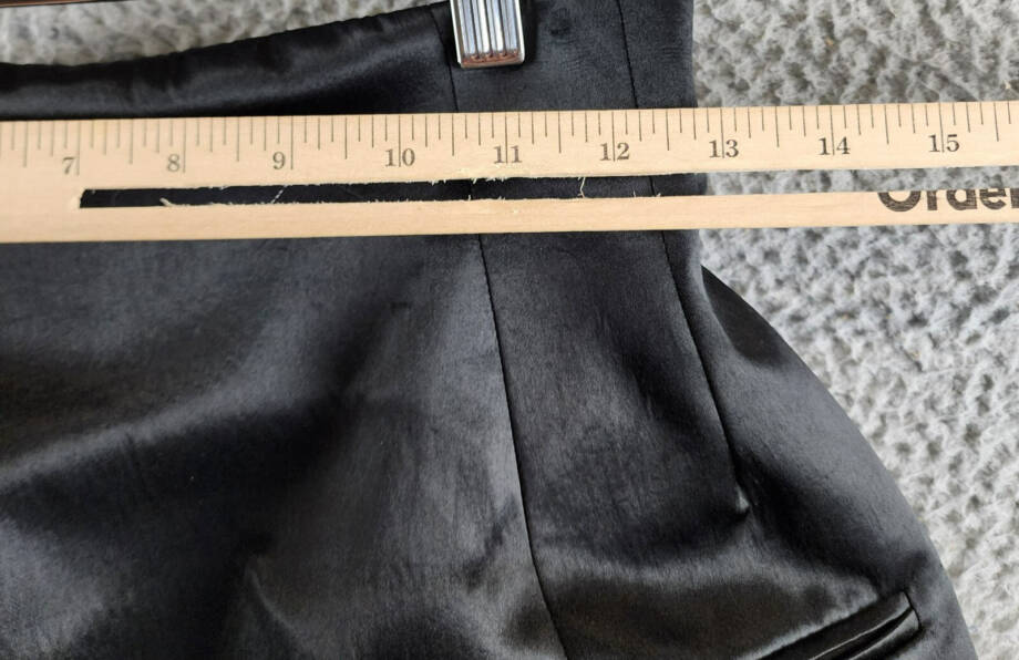 A.W.A.K.E. MODE Layered Skirt Pants Womens 36 Black Welt Pocket Back Zip Closure