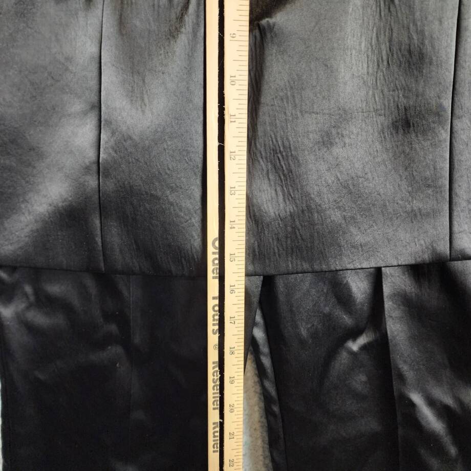 A.W.A.K.E. MODE Layered Skirt Pants Womens 36 Black Welt Pocket Back Zip Closure