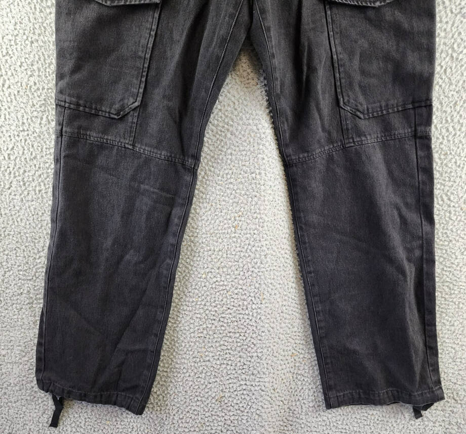 Rag & Bone Fit 4 Denim Cargo Pants Men's 29 Black Pockets Button Zip Closure