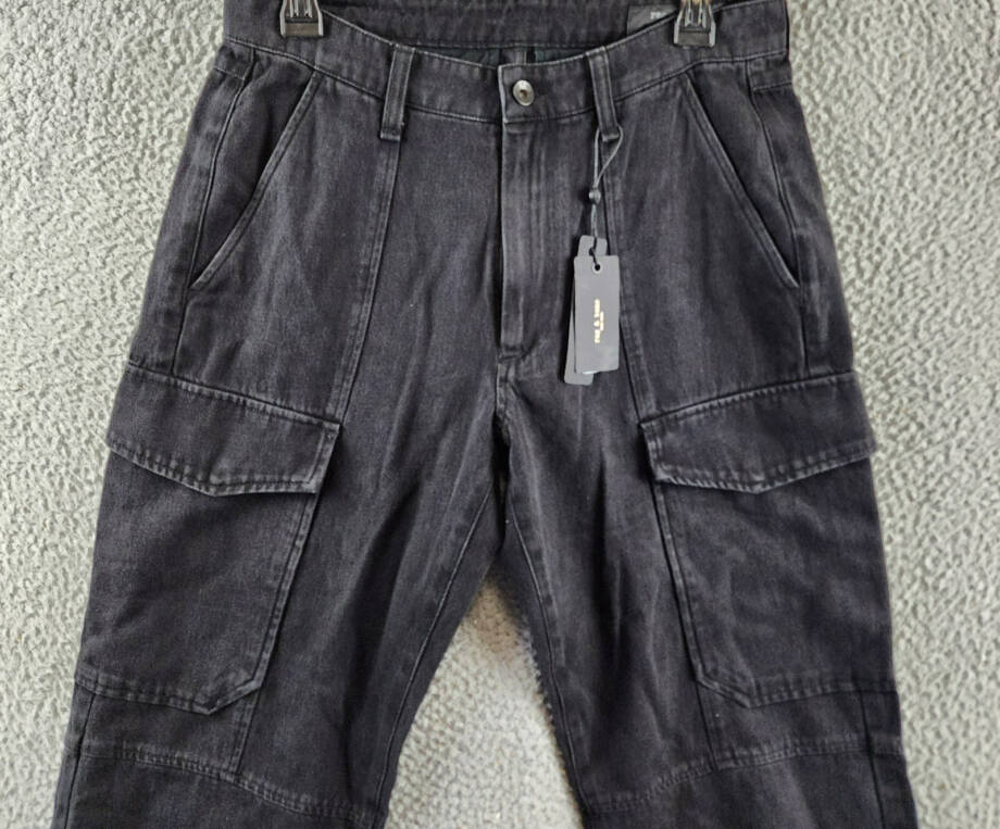 Rag & Bone Fit 4 Denim Cargo Pants Men's 29 Black Pockets Button Zip Closure
