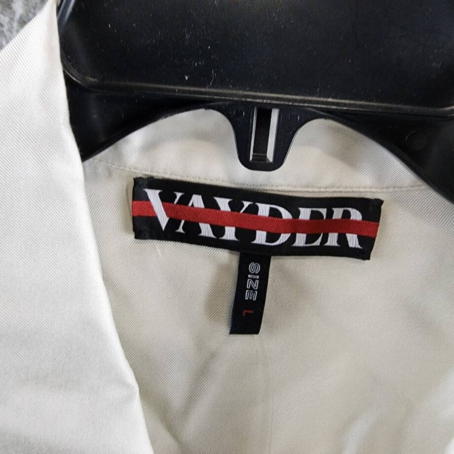 VAYDER Montague Regular Fit Silk Blend Cuban Shirt Men's L Silver Taupe Printed