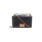 Sam Edelman Dallie Flap Crossbody Bag Women's Black Chain Strap Back Zipper