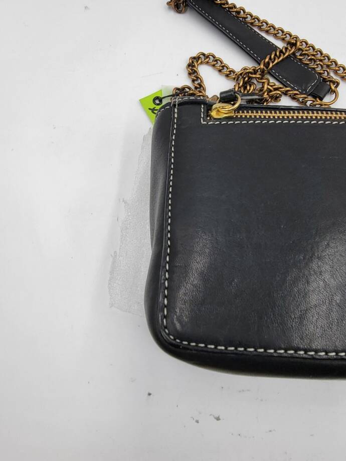 Sam Edelman Dallie Flap Crossbody Bag Women's Black Chain Strap Back Zipper