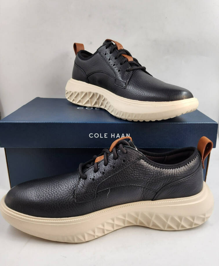 Cole Haan ZERØGRAND WFA Plain Toe Oxfords Sneakers Men's 9M Black/Ivory Lace Up