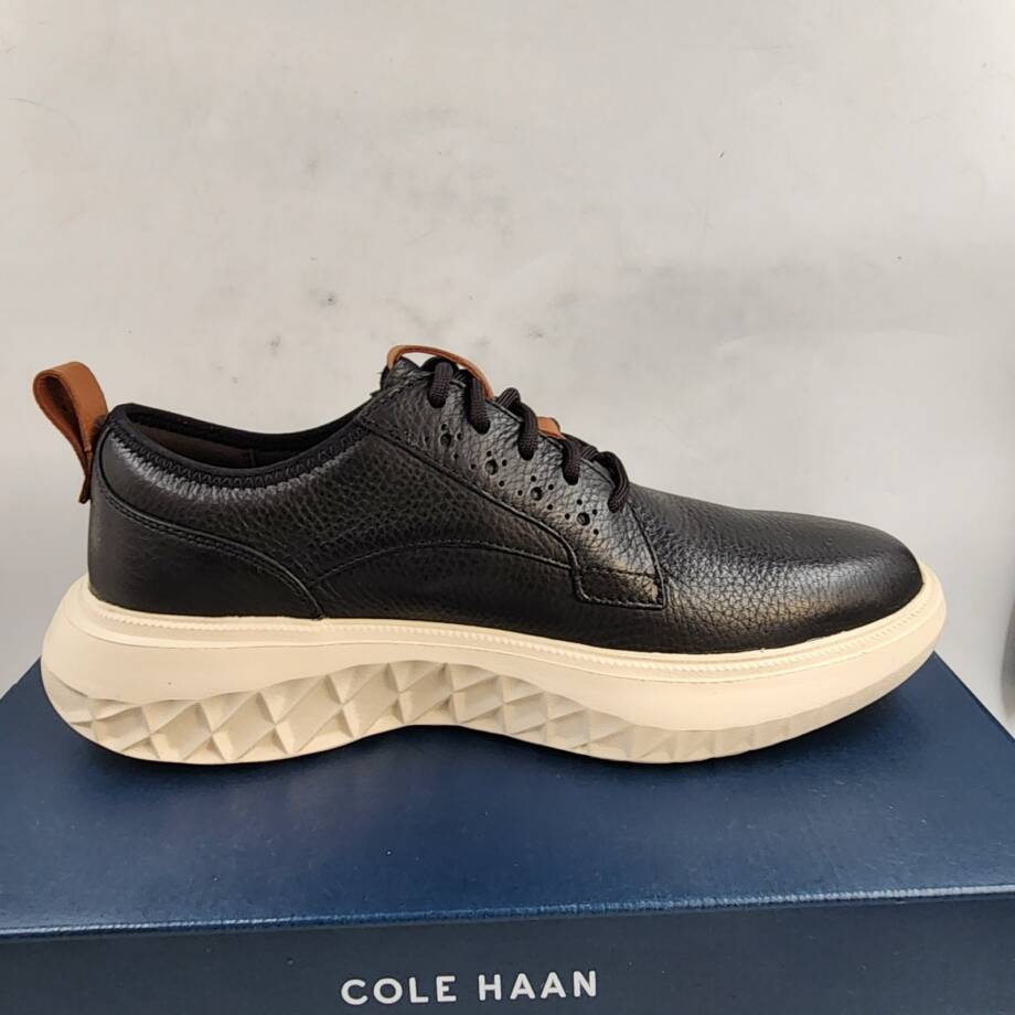 Cole Haan ZERØGRAND WFA Plain Toe Oxfords Sneakers Men's 9M Black/Ivory Lace Up