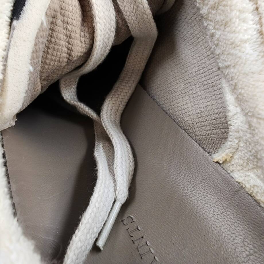 ALLSAINTS Leo Low Top Sneakers Men's 8US White/Sand Round Toe Lace Up Closure