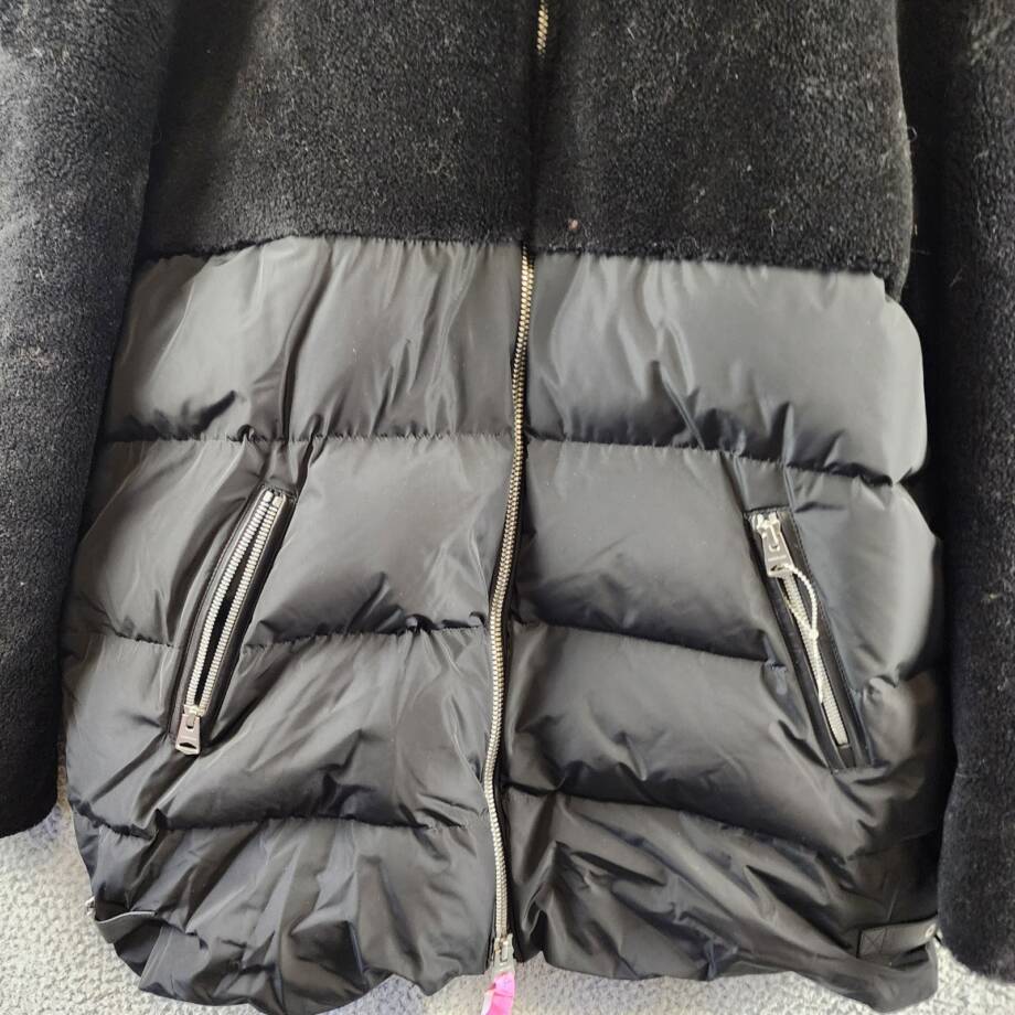 Mackage Junia Down Hooded Full Zip Coat Women's XL Black Full Zip Long Sleeve