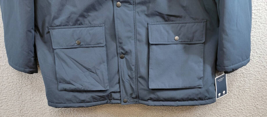 Club Room Parka with A Faux Fur-Hood Jacket Men's XXL Navy Zip/Snap Closure