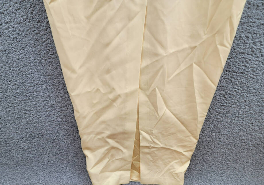 SAU LEE Brooke Gown Women's 12 Butter Yellow Solid Square Neck Back Zip Closure