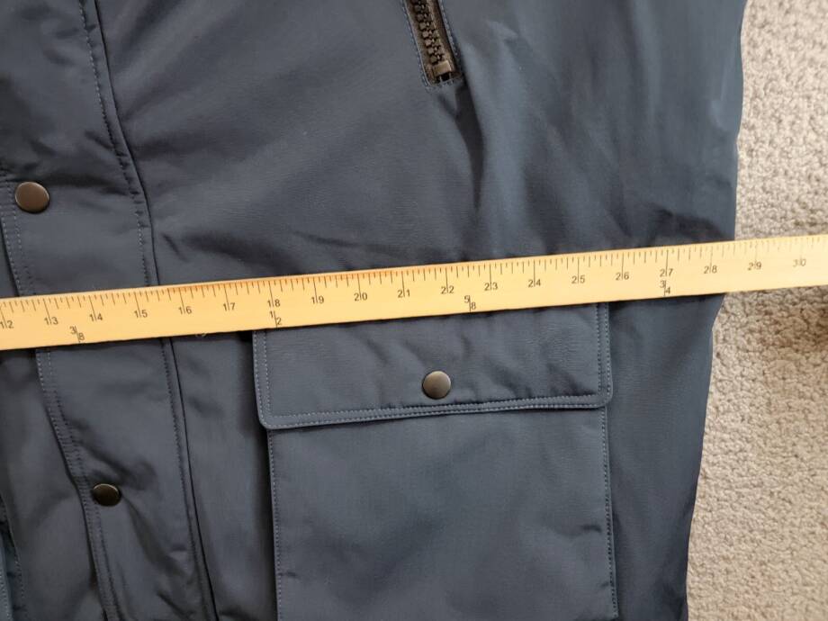 Club Room Parka with A Faux Fur-Hood Jacket Men's XXL Navy Zip/Snap Closure
