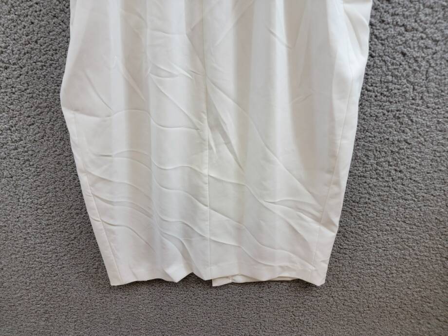 Liv Foster Embellished Twill Halter Midi Dress Women's 6 Ivory Back Zip Closure