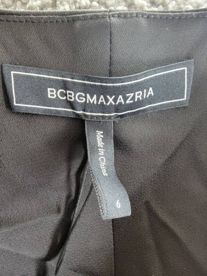 BCBGMAXAZRIA Cowl Neck Halter Gown Women's 6 Black Twist Detail Side Zip Closure