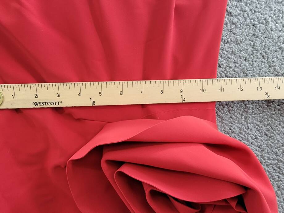 Chiara Boni La Petite Robe Ethane Rosette Gown Womens 4 Scarlet Side Zip Closure