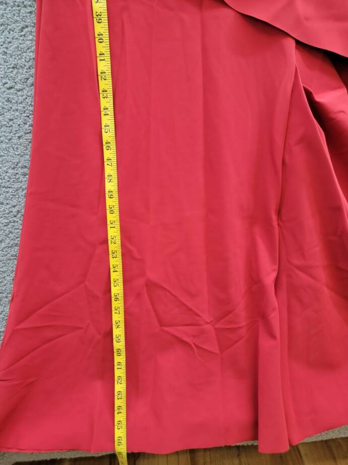 Chiara Boni La Petite Robe Ethane Rosette Gown Womens 4 Scarlet Side Zip Closure