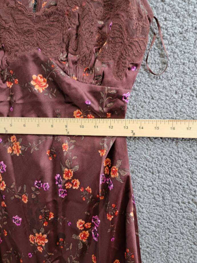 Free People Butterfly Babe Floral Dress Womens S Brown Combo Button Back Closure