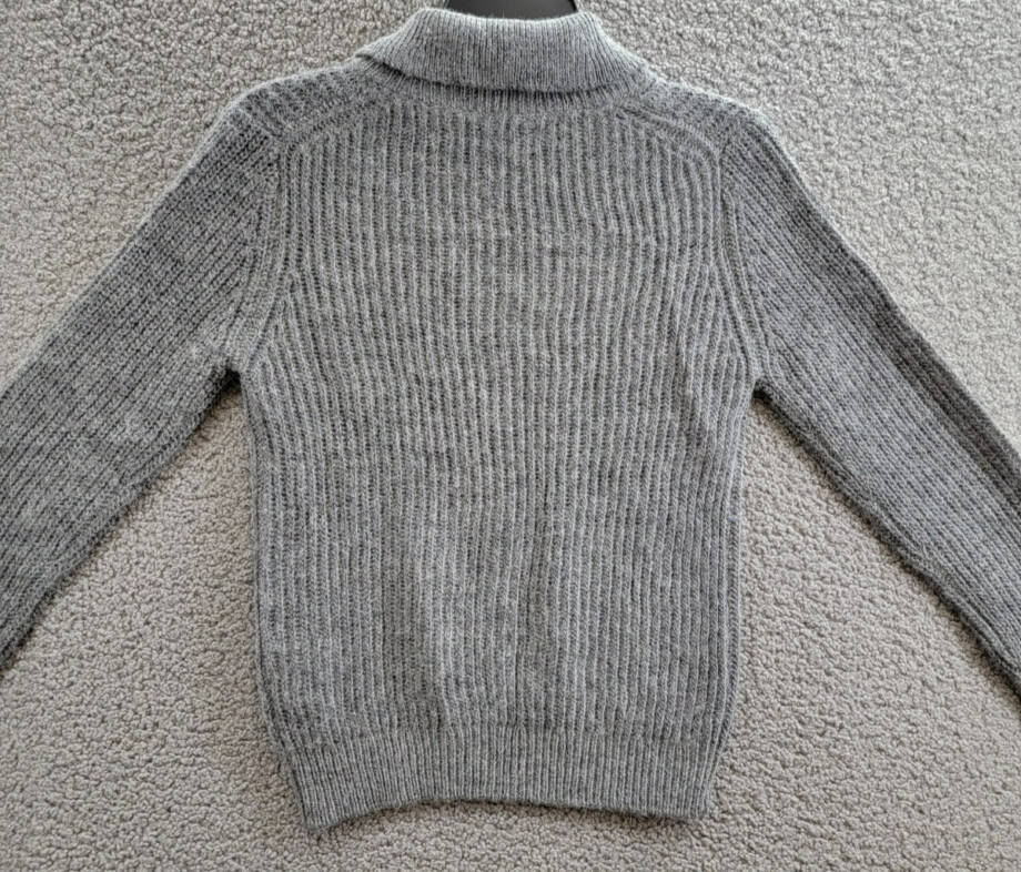 rag & bone Madix Wool-Alpaca Polo Sweater Women's S Charcoal Heather Pullover