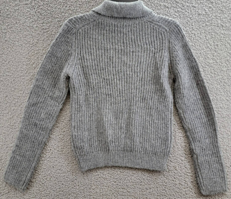 rag & bone Madix Wool-Alpaca Polo Sweater Women's S Charcoal Heather Pullover