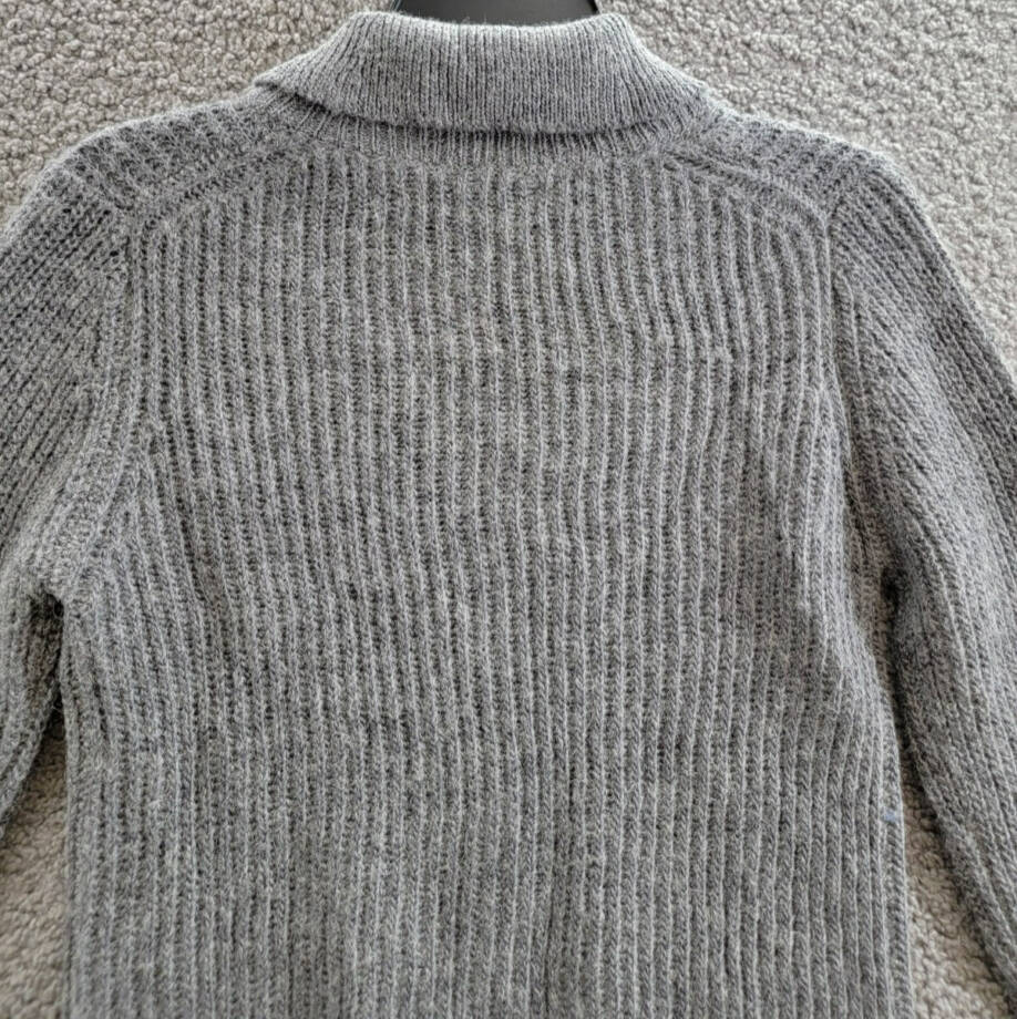 rag & bone Madix Wool-Alpaca Polo Sweater Women's S Charcoal Heather Pullover
