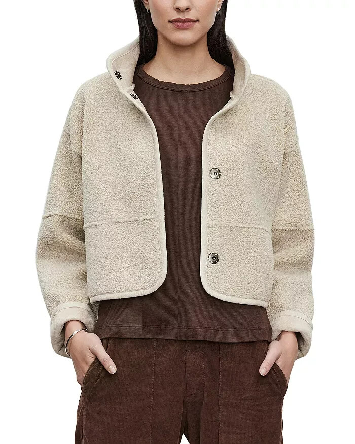 Velvet by Graham & Spencer Kelly Reversible Faux Shearling Crop Jacket Women's S