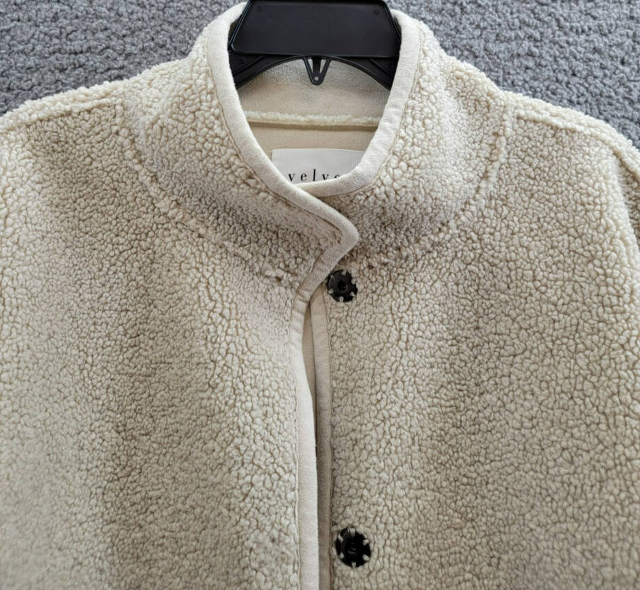 Velvet by Graham & Spencer Kelly Reversible Faux Shearling Crop Jacket Women's S