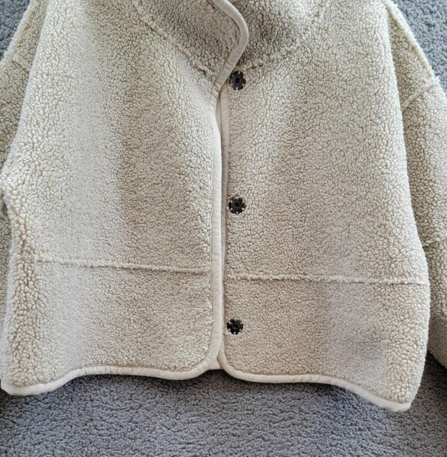 Velvet by Graham & Spencer Kelly Reversible Faux Shearling Crop Jacket Women's S