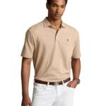 Polo Ralph Lauren Classic-Fit Linen Blend Mesh Polo Shirt Mens XXL Classic Camel
