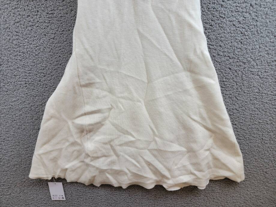Self-Portrait Sequined Knit Tailored Midi Dress Women's XS Cream Wool Blend L/S