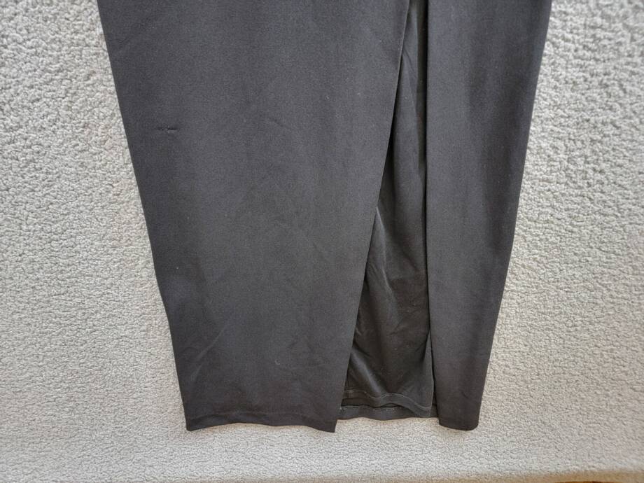 Adrianna by Adrianna Papell Knit Crepe Column Gown Women's 2 Black Back Zip