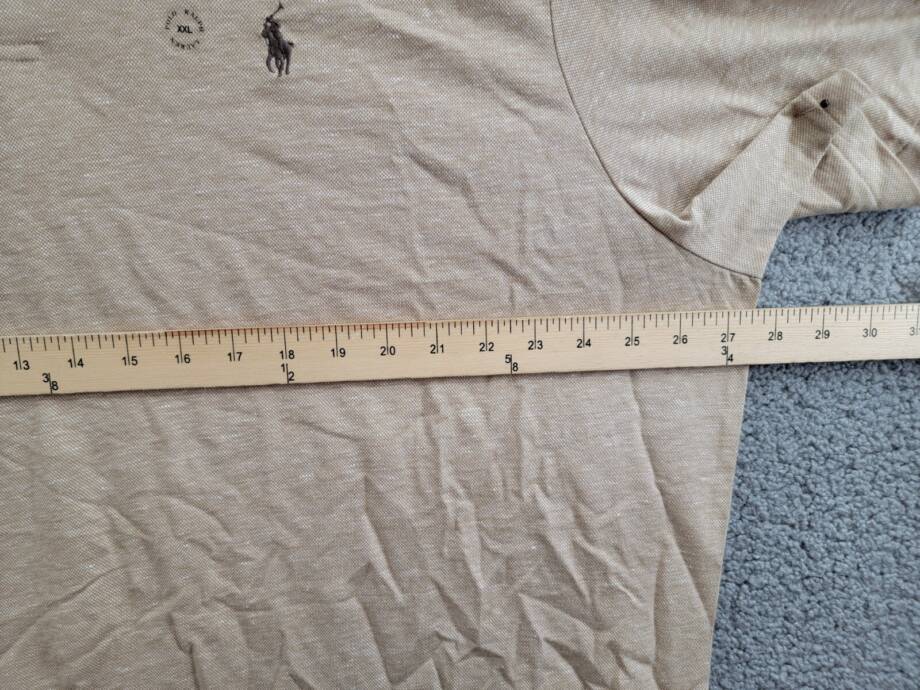 Polo Ralph Lauren Classic-Fit Linen Blend Mesh Polo Shirt Mens XXL Classic Camel