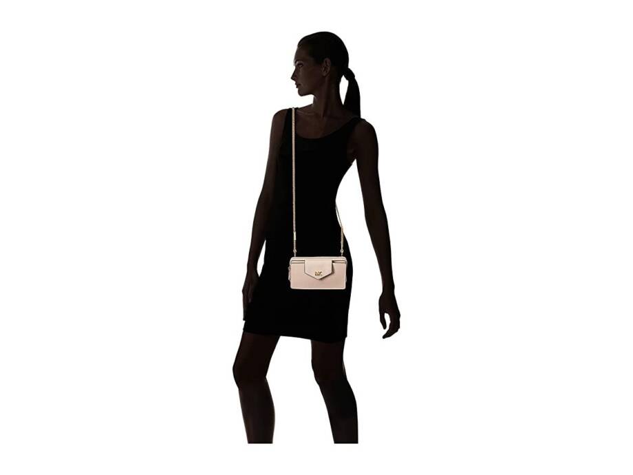 Michael Kors Convertible Leather Small Wallet On A Chain Women's Pink Zip Around