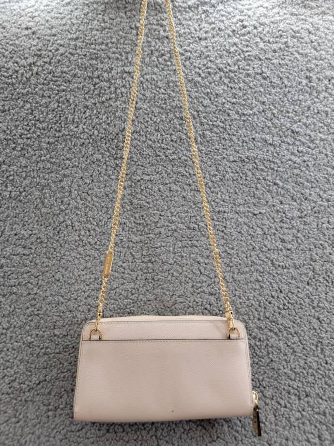 Michael Kors Convertible Leather Small Wallet On A Chain Women's Pink Zip Around