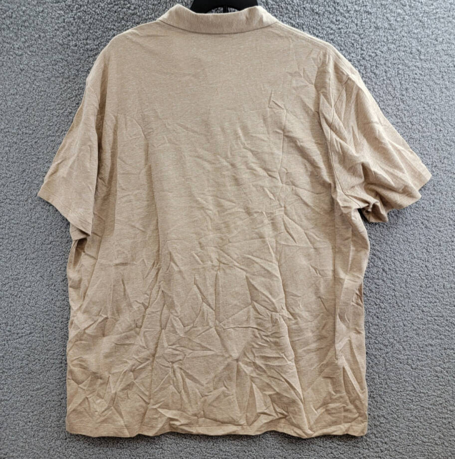 Polo Ralph Lauren Classic-Fit Linen Blend Mesh Polo Shirt Mens XXL Classic Camel