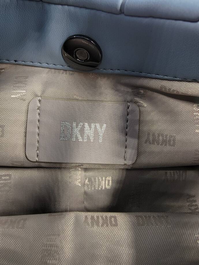 DKNY Reese Demi Crossbody Handbag Women's Blue Moon Magnetic Adjustable Strap