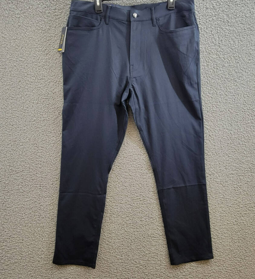 Polo Ralph Lauren Slim-Fit Performance Chino Pants Men's 36-30 Navy Button Zip