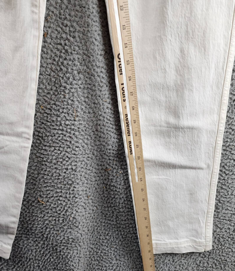 REBECCA MINKOFF Relaxed Cargo Pants Women's 24 Alabaster Zip & Button Closure