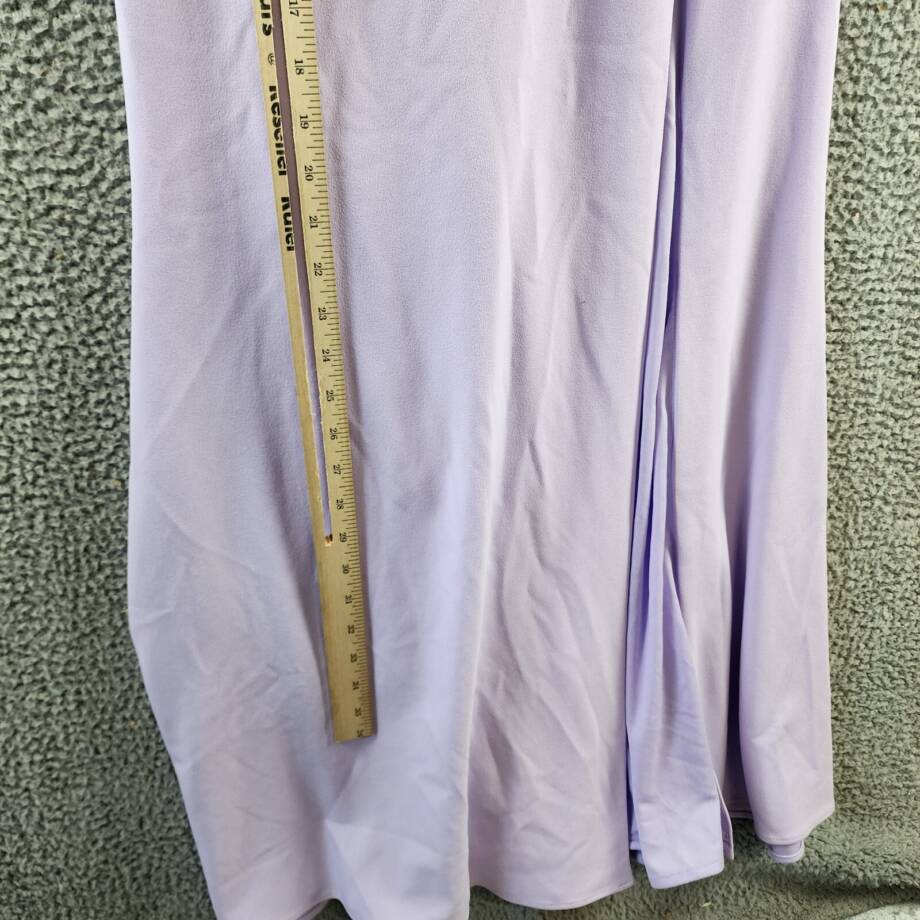 AQUA Scuba Crepe Strapless Gown Women's 6 Lilac Sweetheart Neck Back Zip Closure