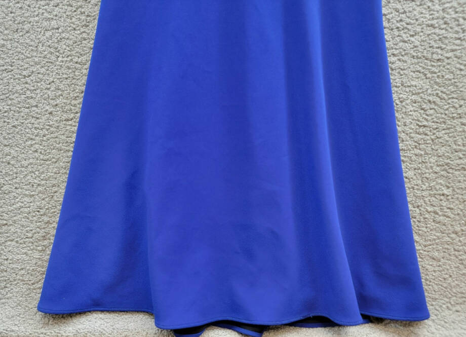 AQUA Off-the-Shoulder Scuba Crepe Gown Women's 2 Marine Back Zip Closure S/S
