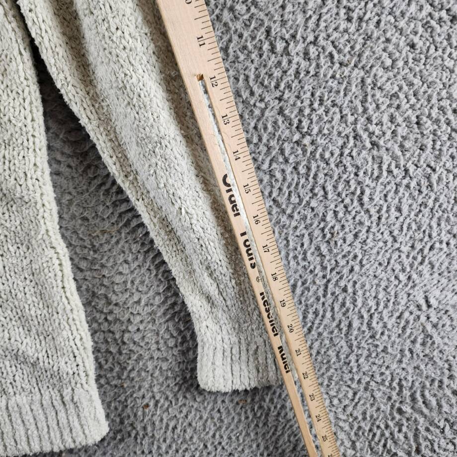 Theory Shrunken Crewneck Sweater Women's P Reed Ribbed Hem Linen Blend Pullover